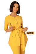 Ensemble jaune assortie de tissé AKAN