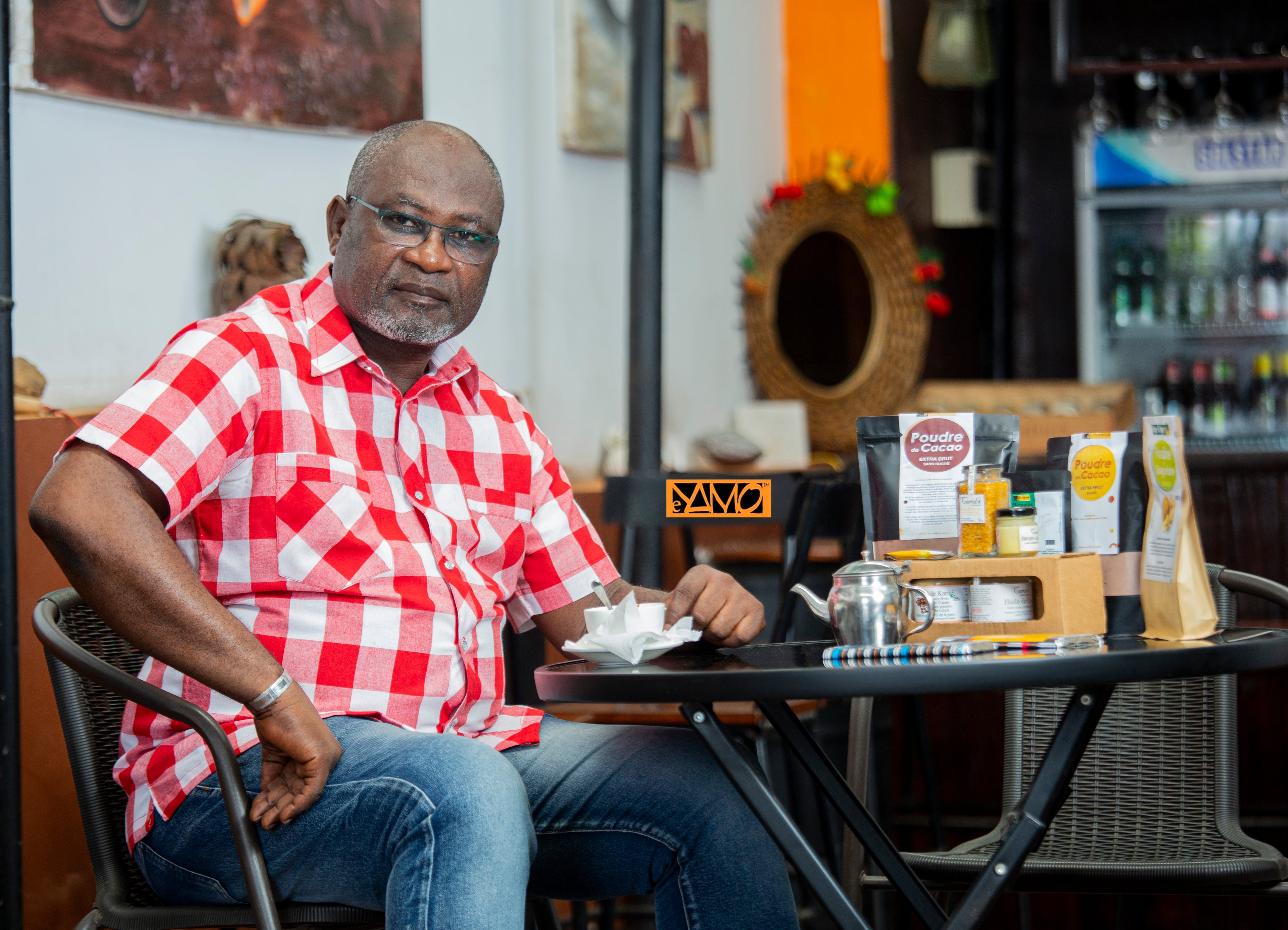 Chemise à carreaux Rouge