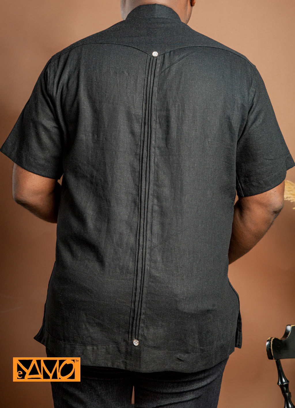 Chemise Noire Tissé AKAN