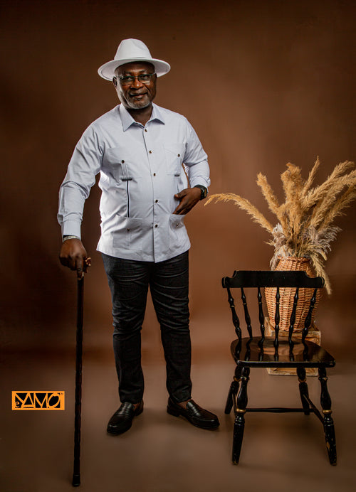 Chemise Blanche Tissé AKAN