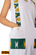 Robe blanche & Tissé Akan & Poids Baoulé