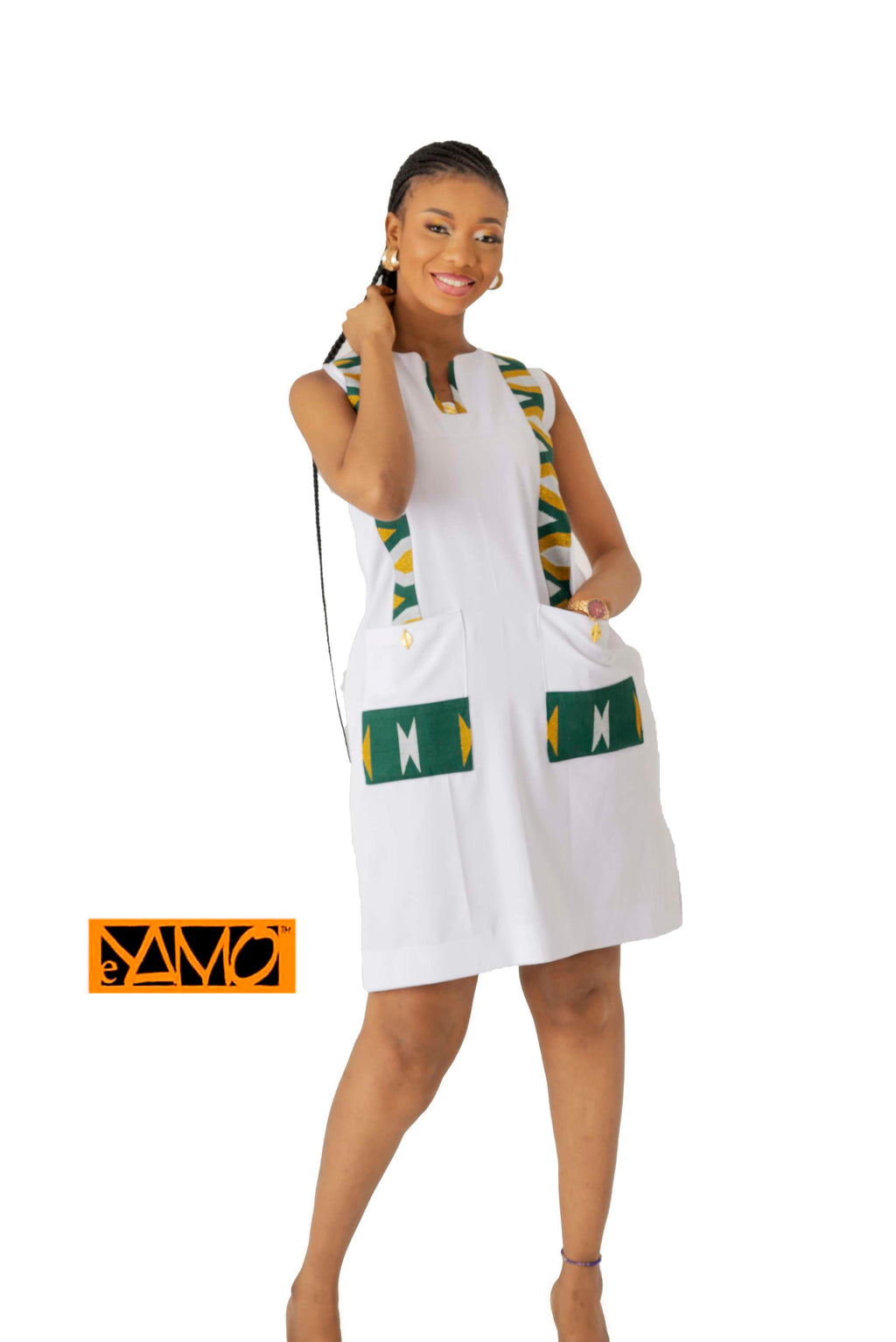 Robe blanche & Tissé Akan & Poids Baoulé